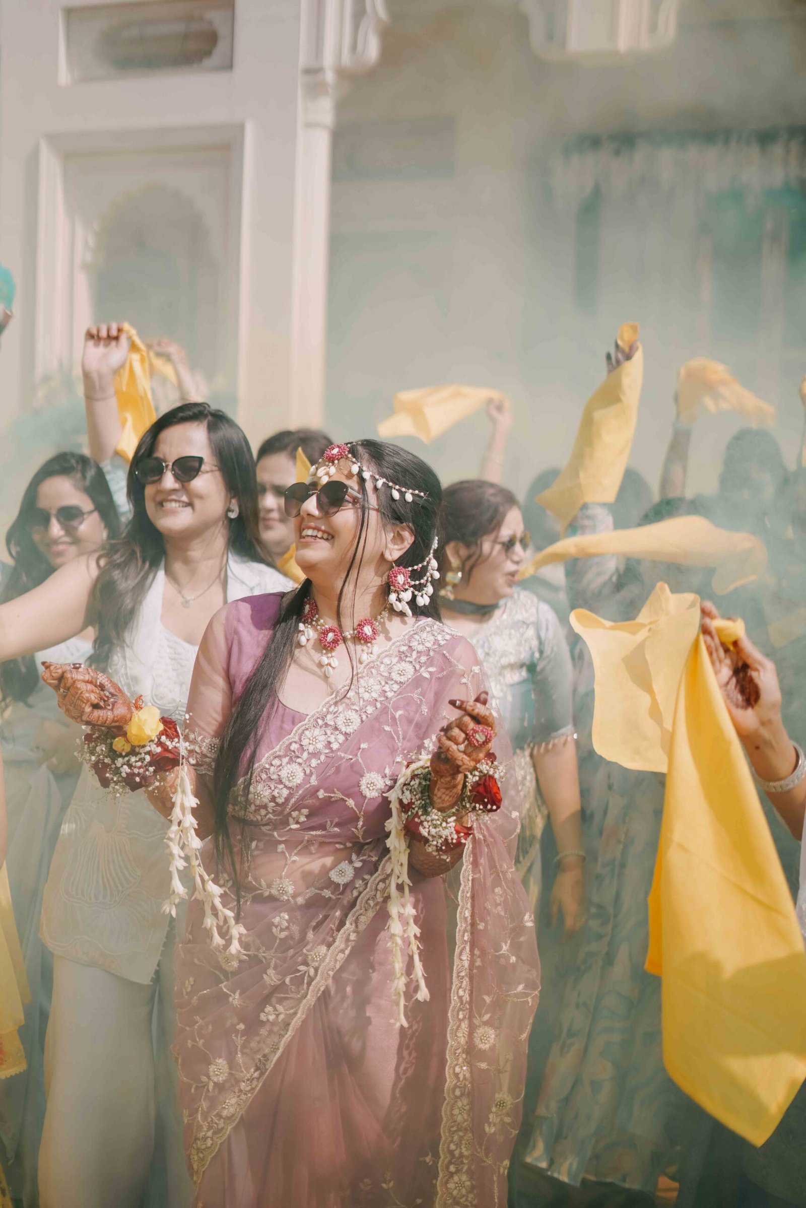 Haldi ceremony photograph by The Silver Frame Studio