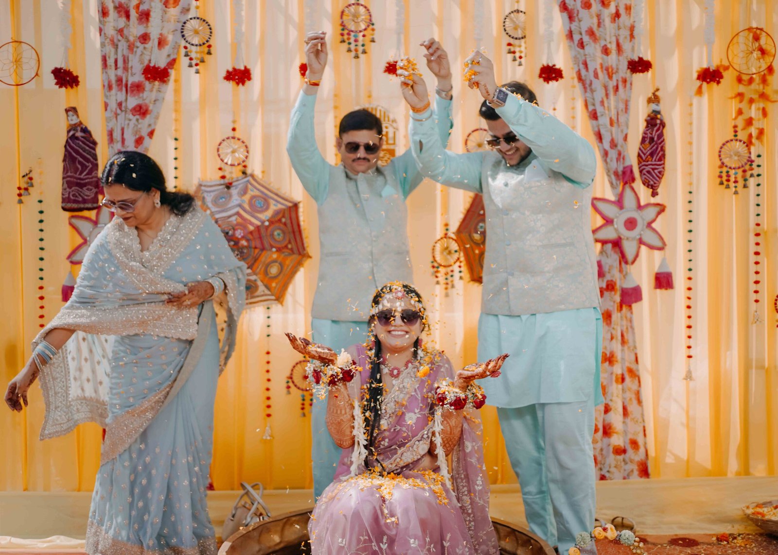 Haldi ceremony photograph by The Silver Frame Studio