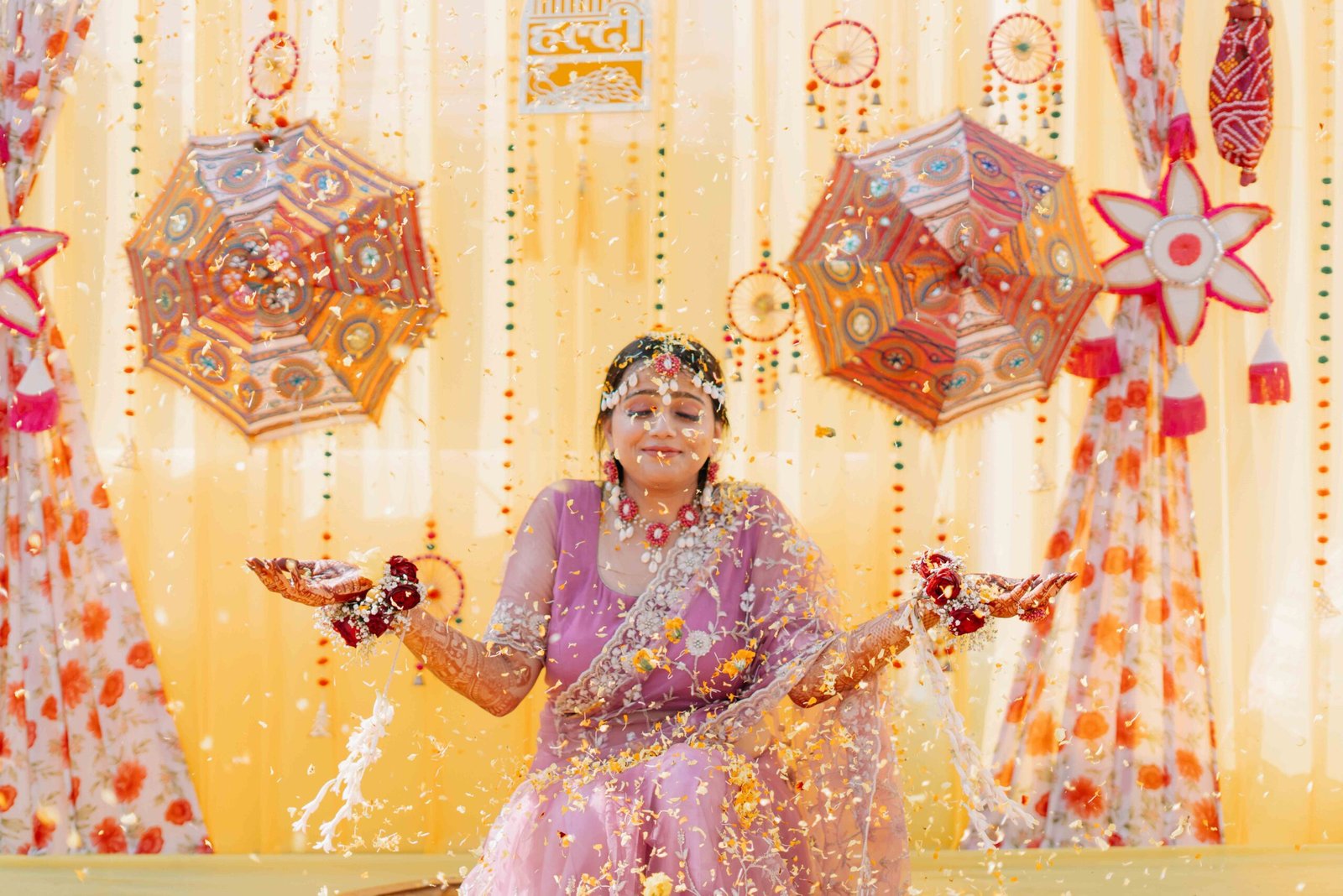 Haldi ceremony photograph by The Silver Frame Studio