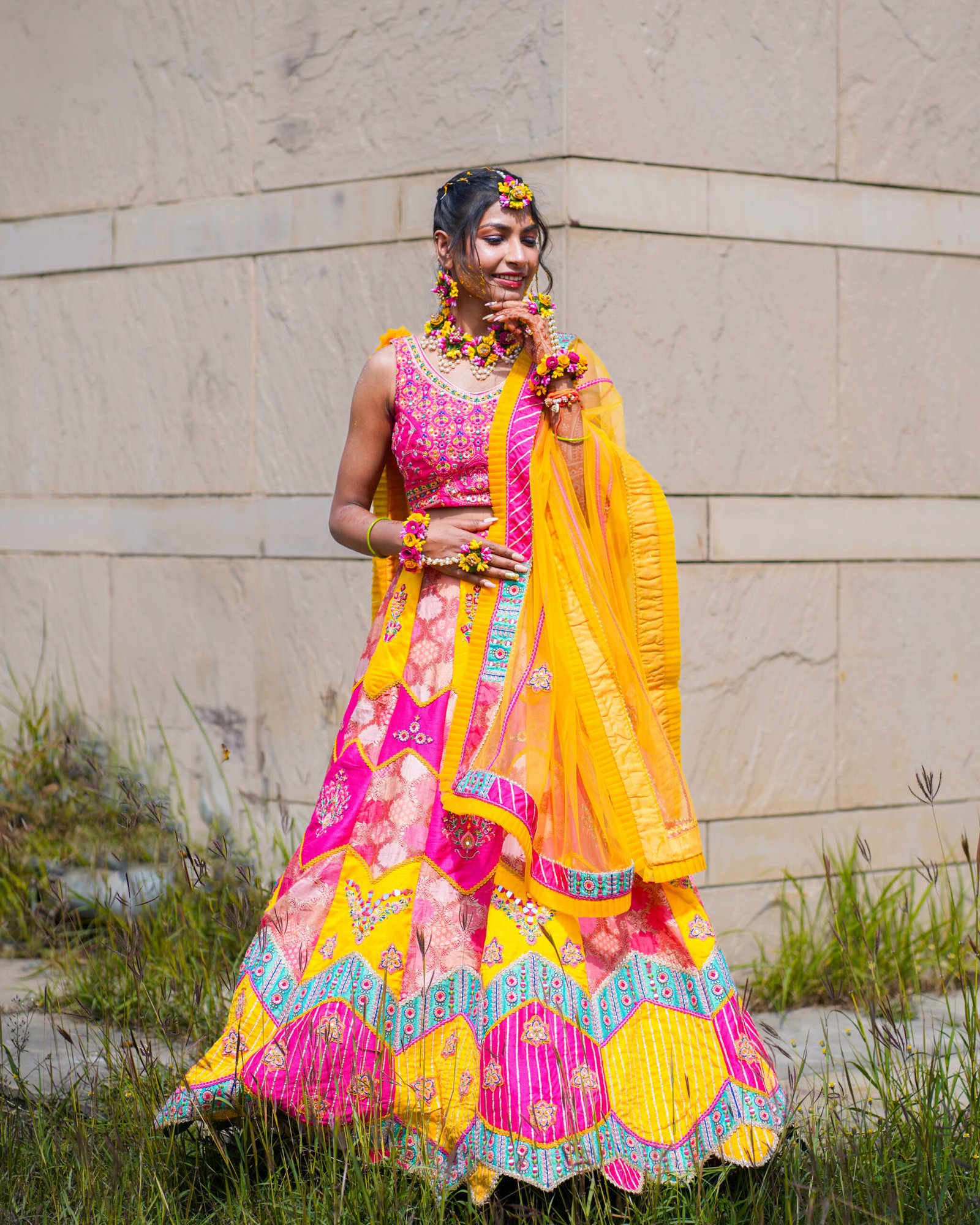 Haldi ceremony photograph by The Silver Frame Studio