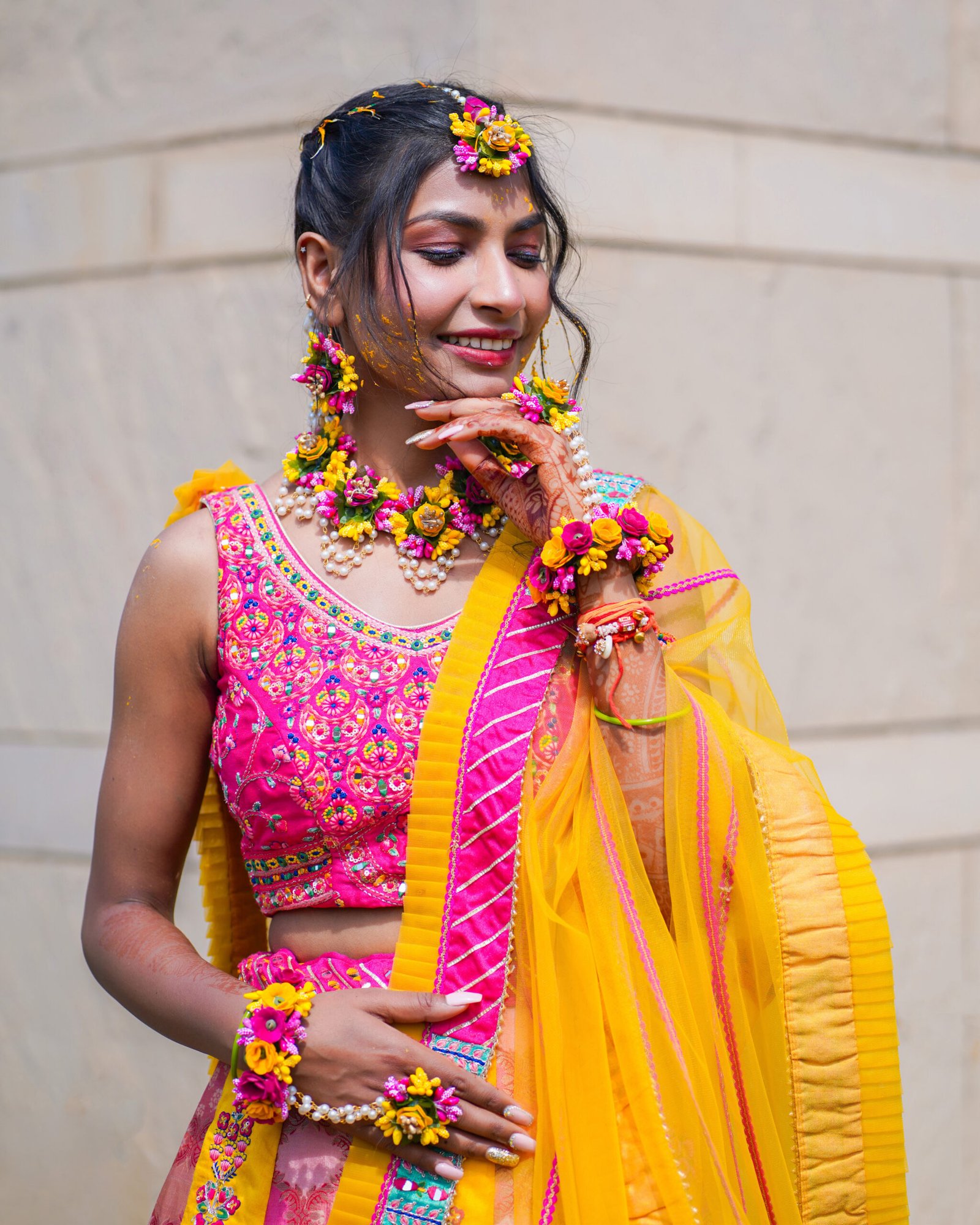 Haldi ceremony photograph by The Silver Frame Studio