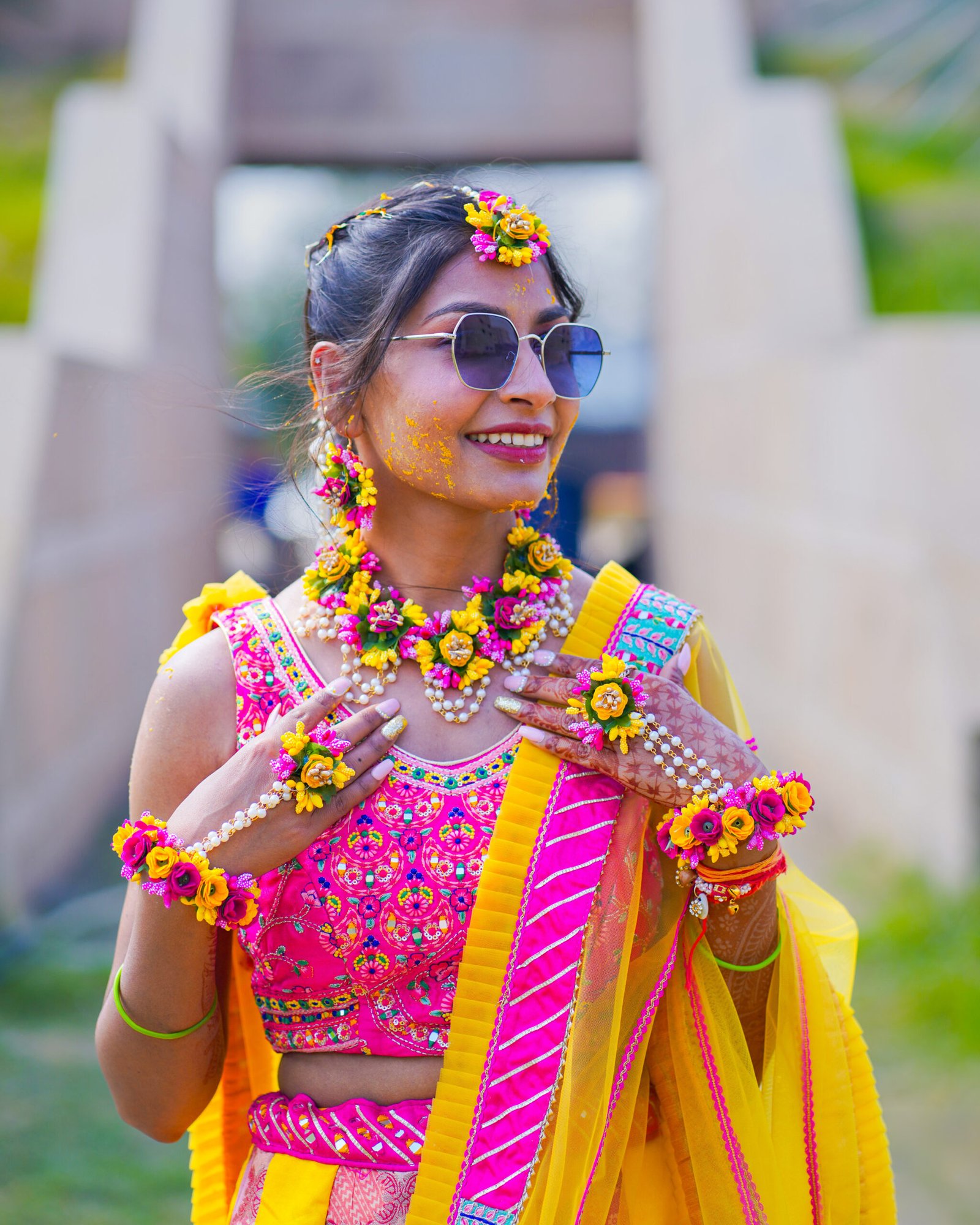 Haldi ceremony photograph by The Silver Frame Studio