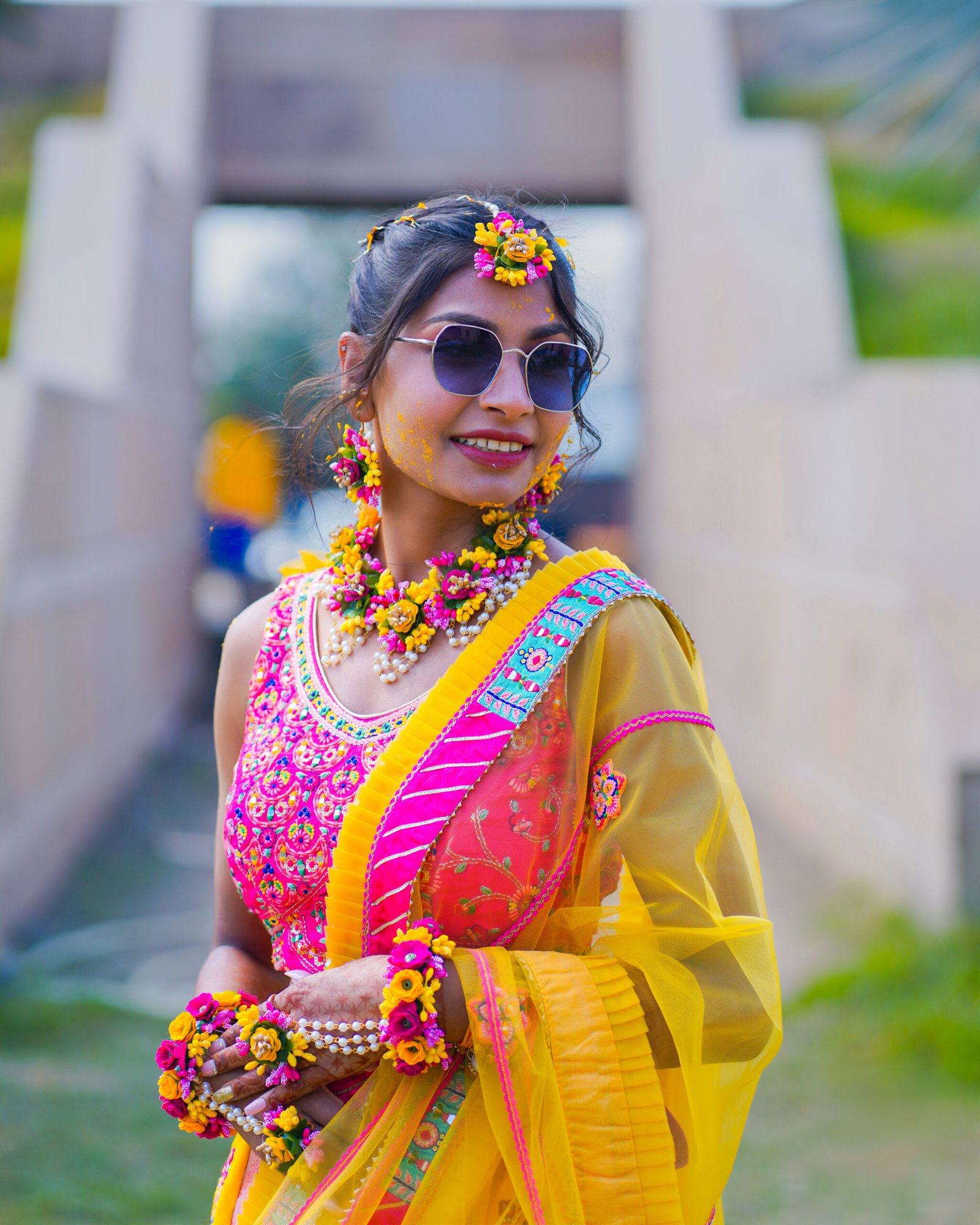 Haldi ceremony photograph by The Silver Frame Studio
