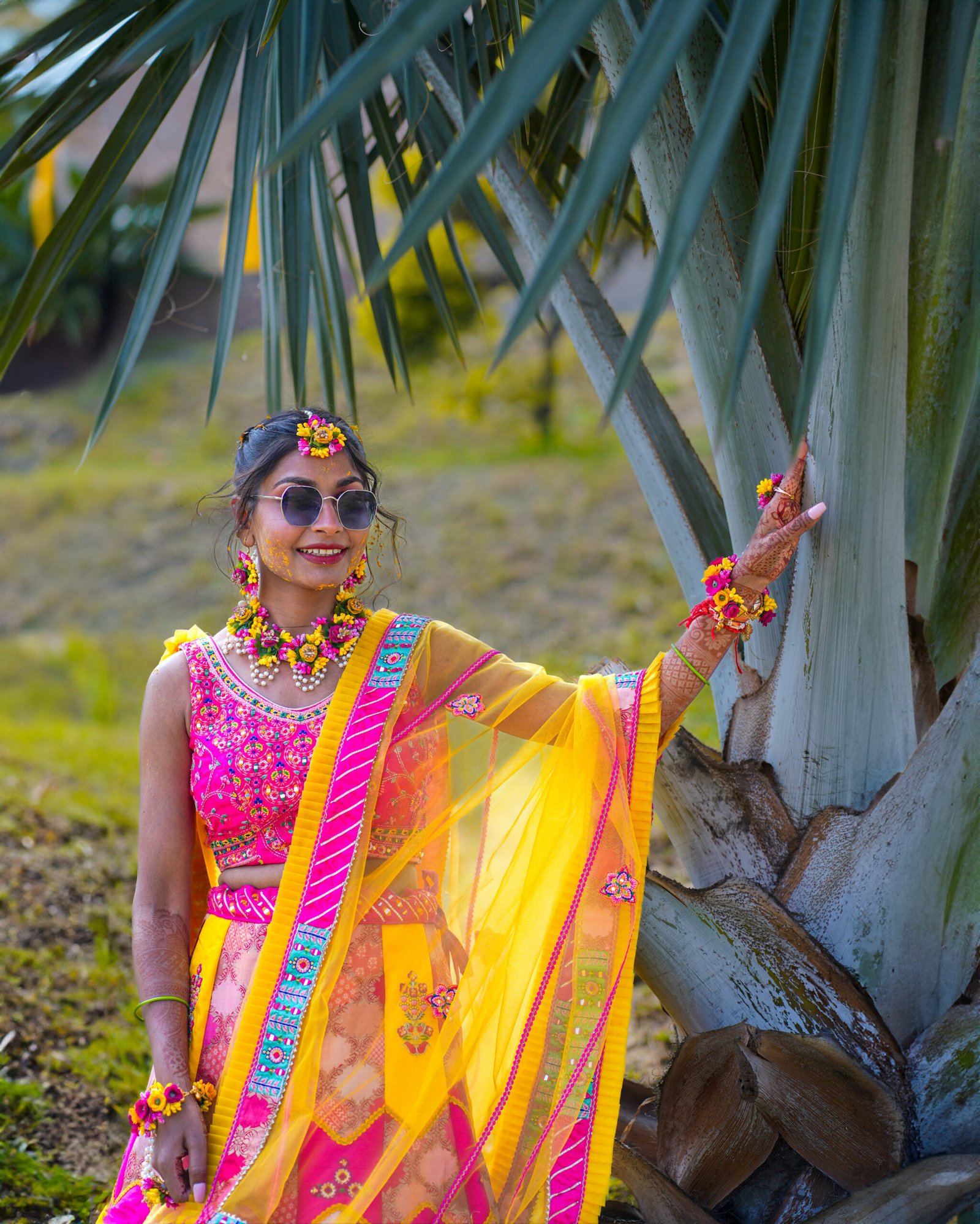 Haldi ceremony photograph by The Silver Frame Studio