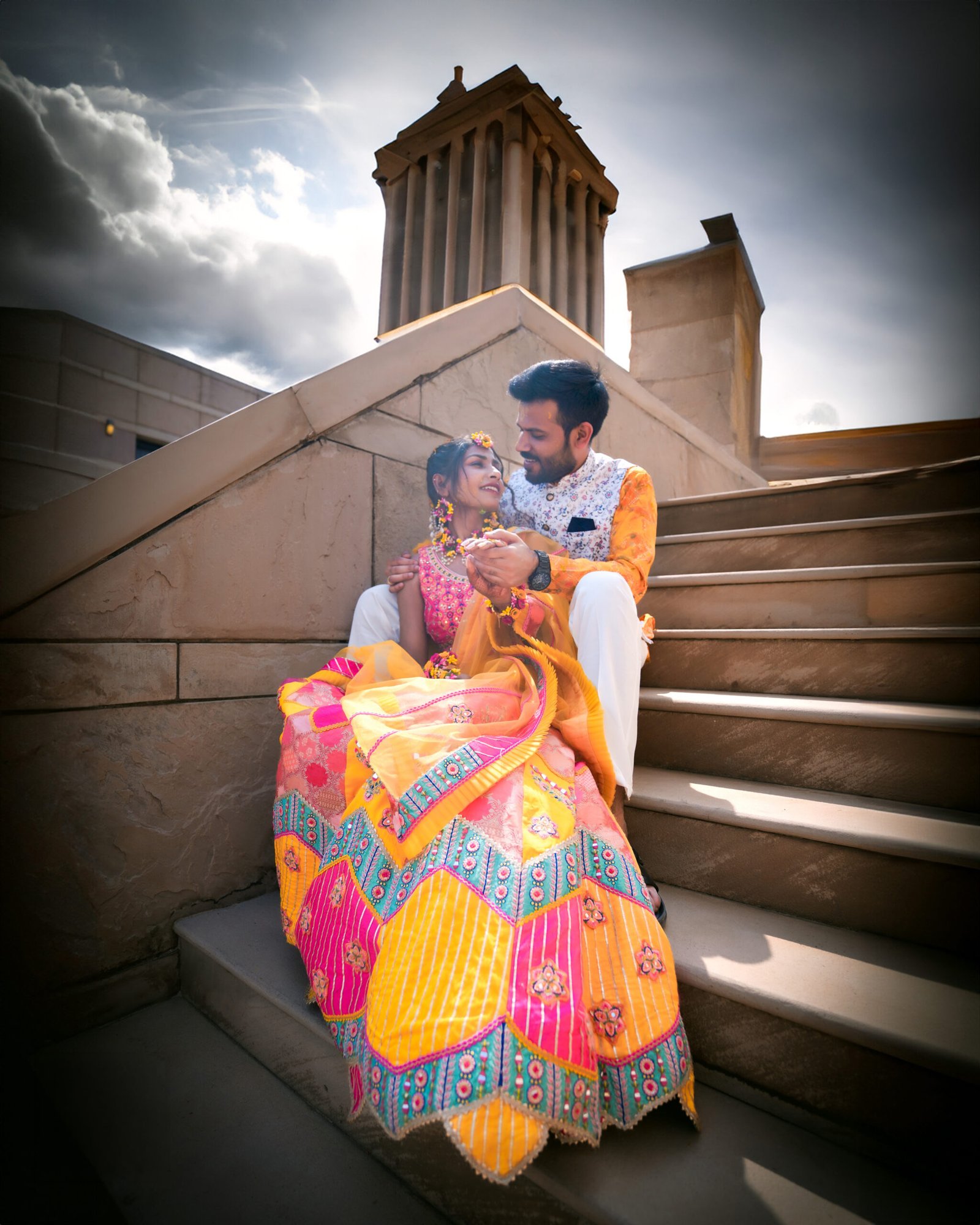Haldi ceremony photograph by The Silver Frame Studio
