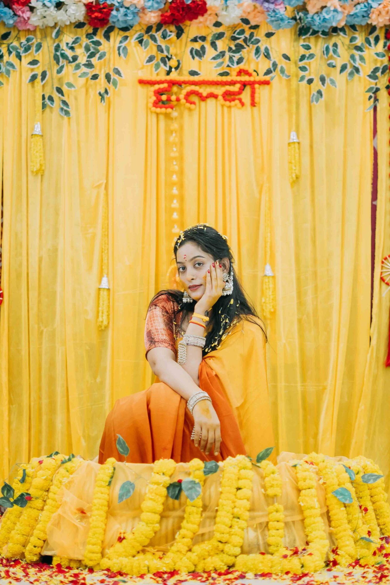 Haldi ceremony photograph by The Silver Frame Studio