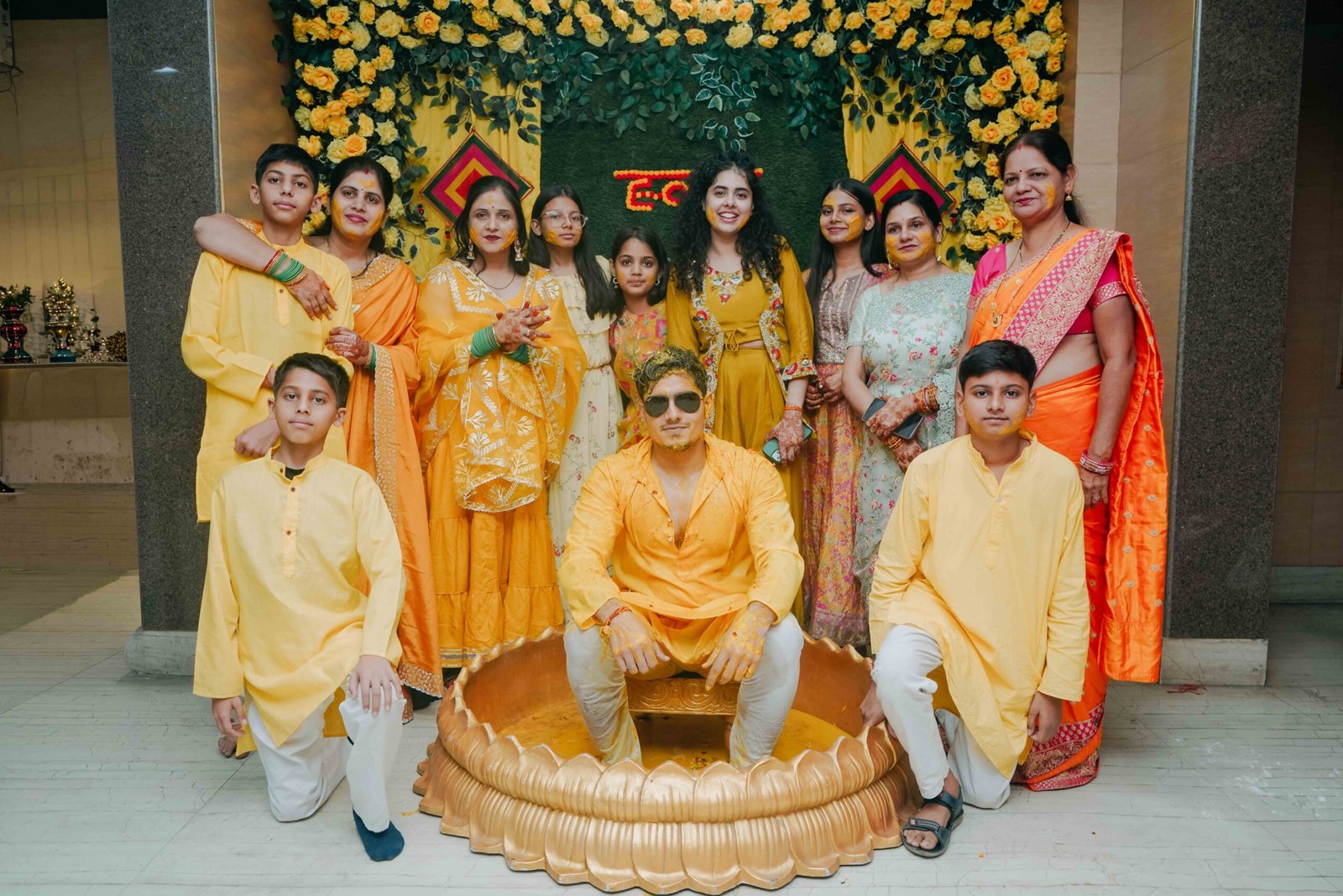 Haldi ceremony photograph by The Silver Frame Studio