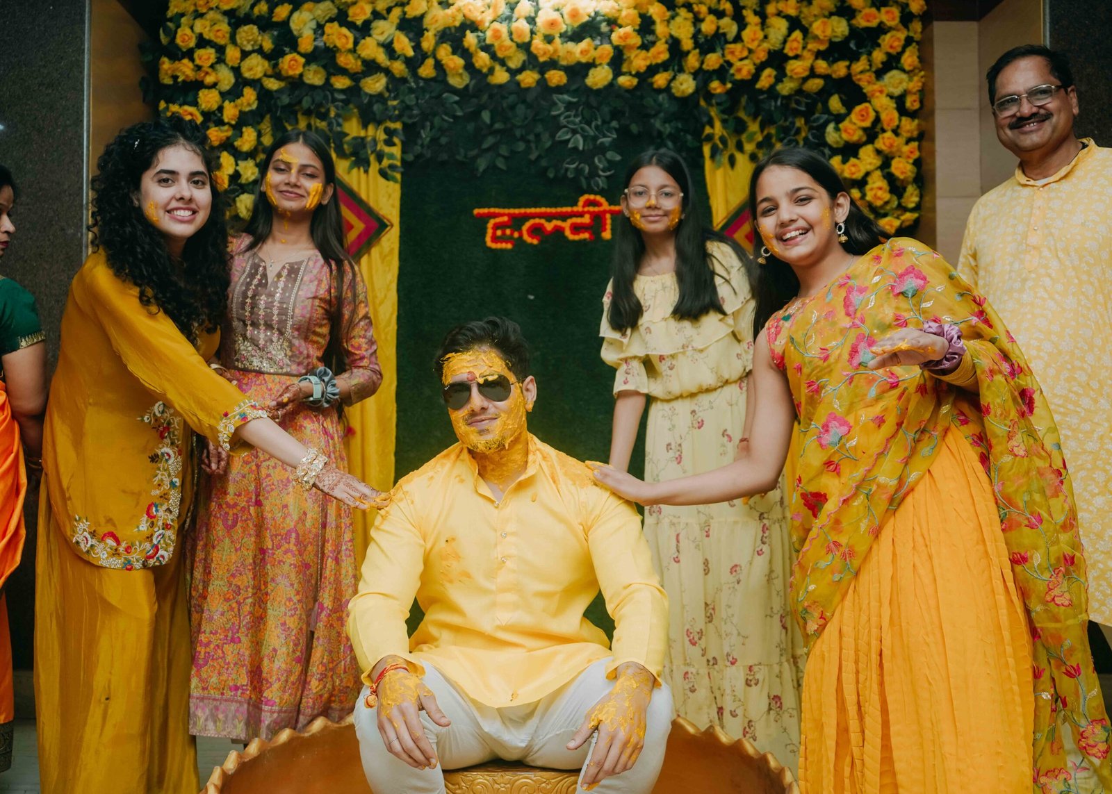 Haldi ceremony photograph by The Silver Frame Studio