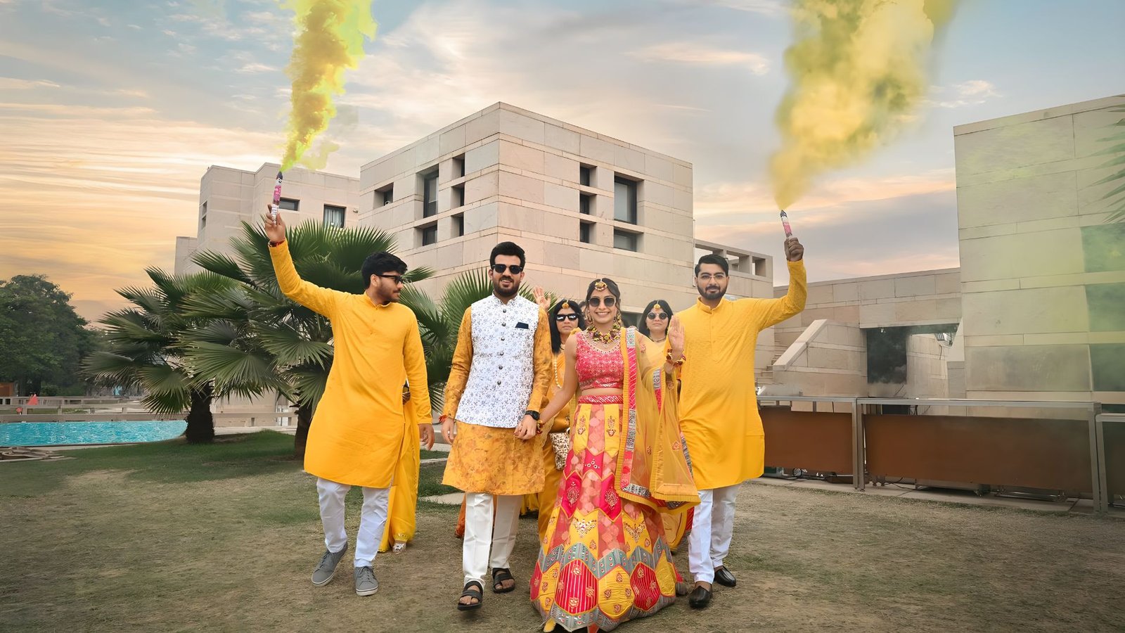 Haldi ceremony photograph by The Silver Frame Studio