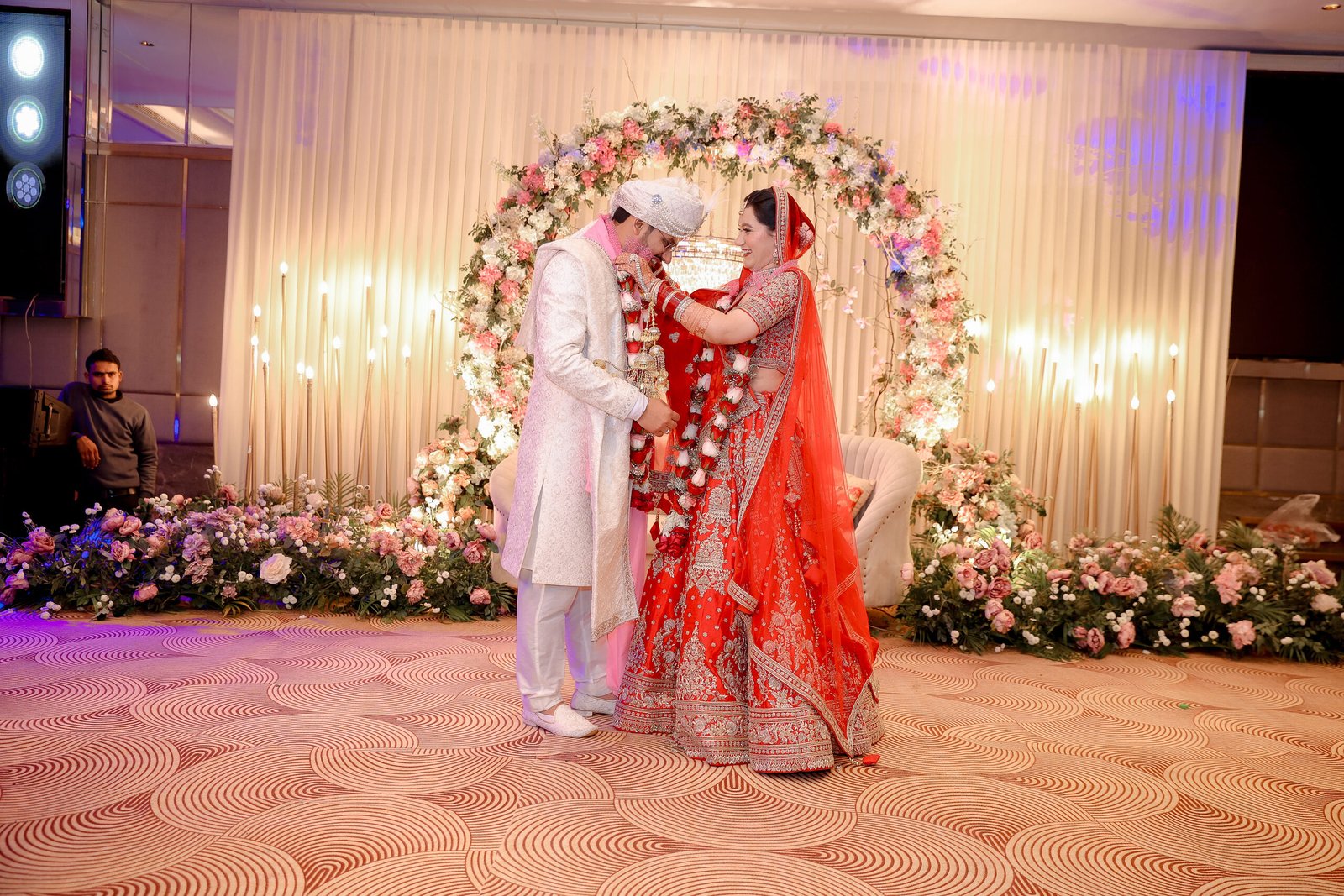 Love & Shraddha · Varmala — wedding photograph by The Silver Frame Studio