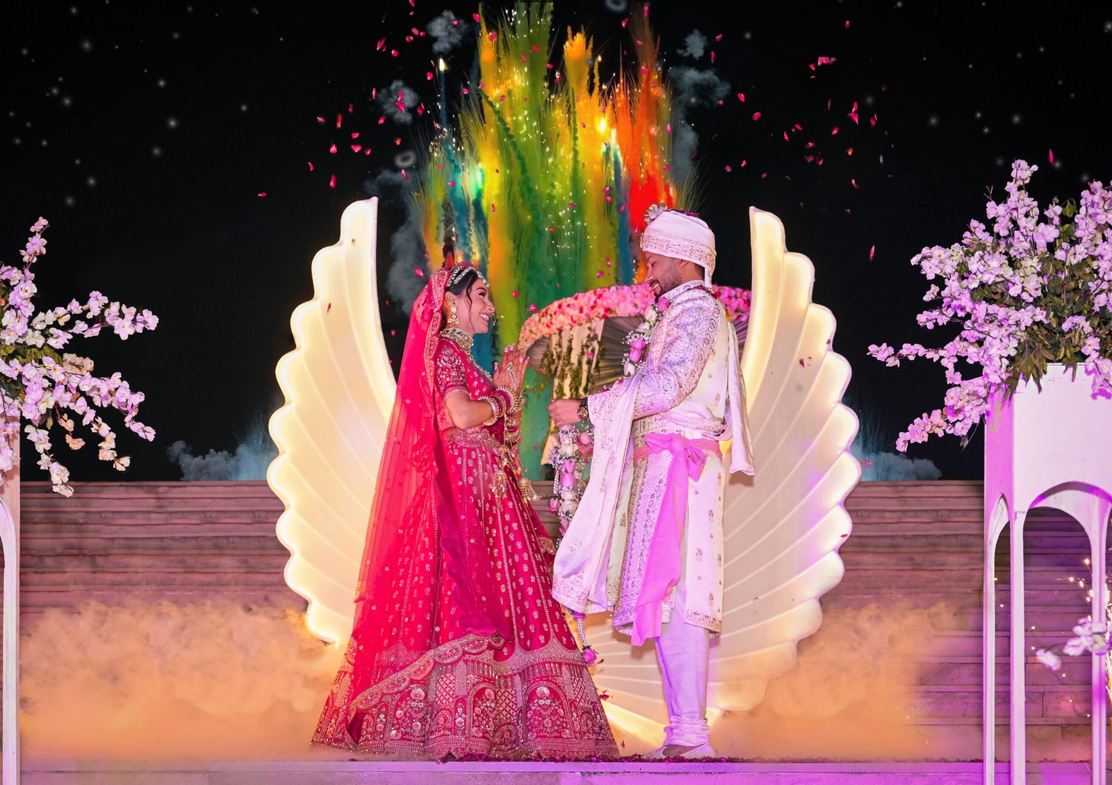 Wedding photograph of Akash & Pragya by The Silver Frame Studio