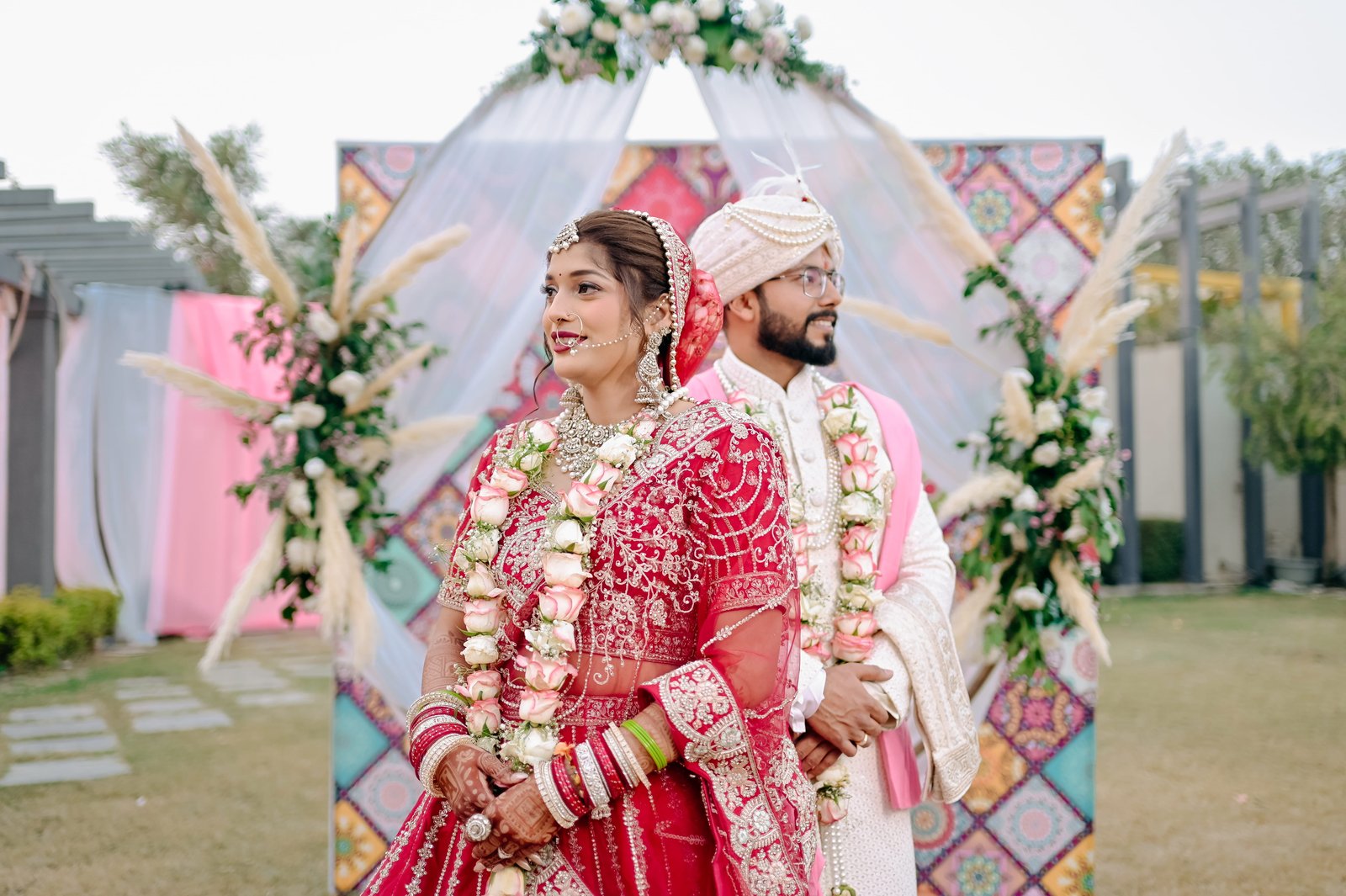 Wedding photograph of Anchal & Himanshu by The Silver Frame Studio