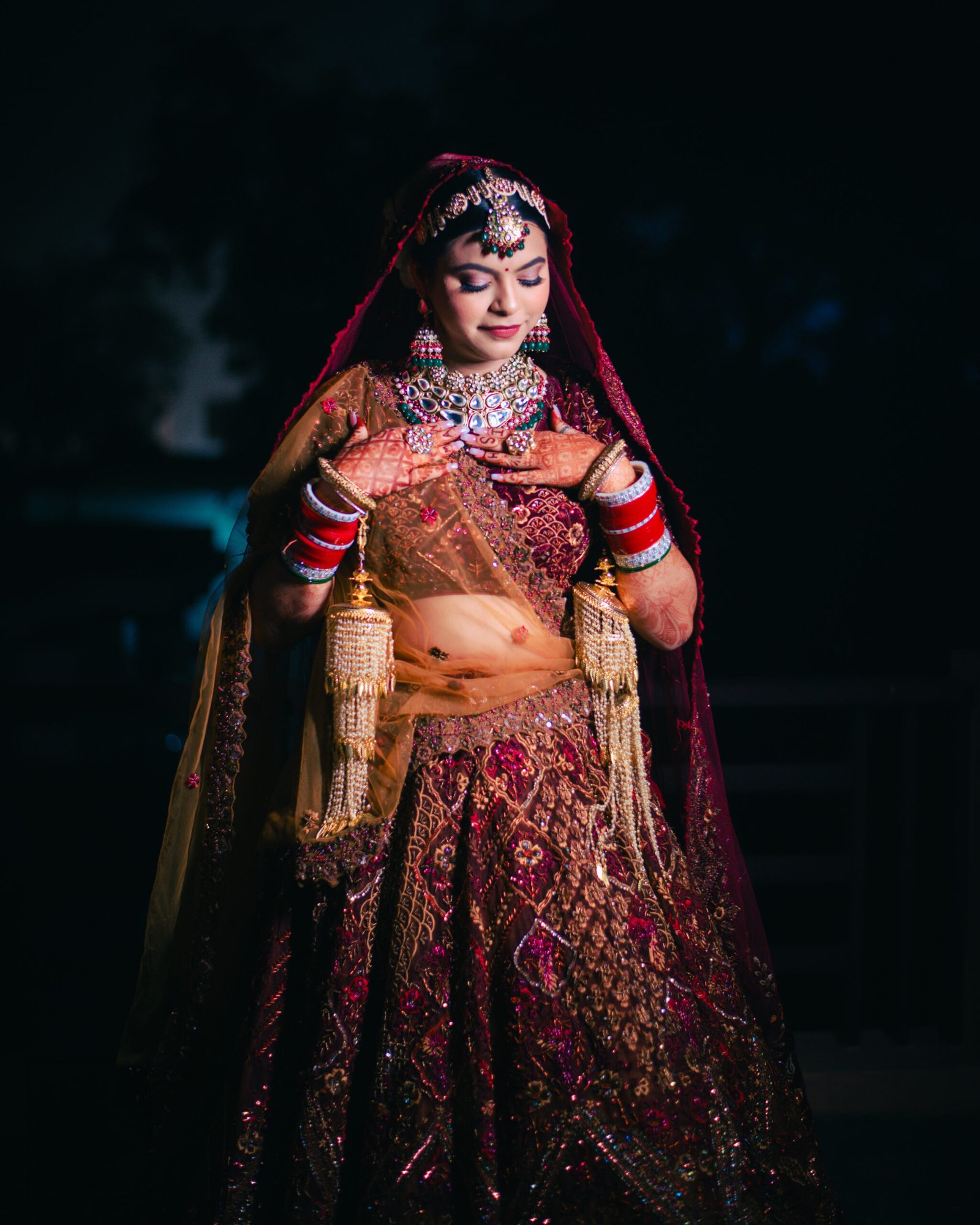 Wedding photograph of Hemlata by The Silver Frame Studio