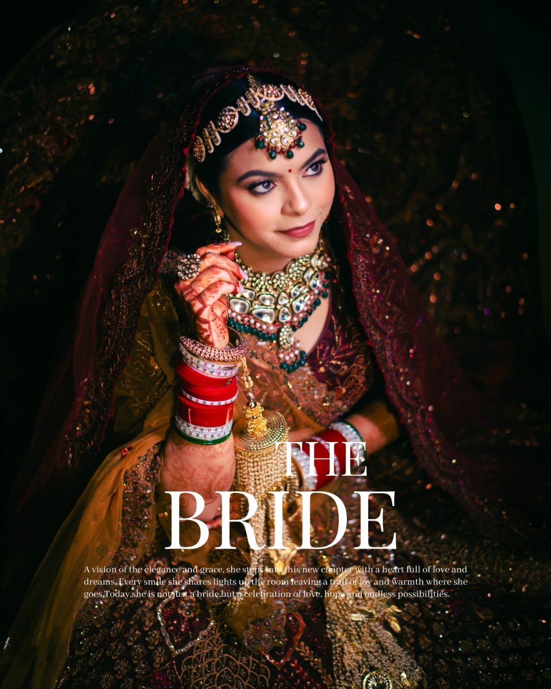 Wedding photograph of Hemlata by The Silver Frame Studio