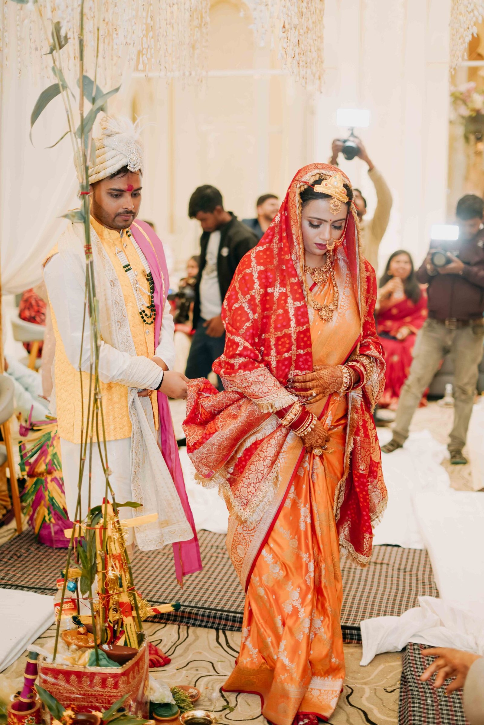 Wedding photograph of Krishna & Dhruvika by The Silver Frame Studio